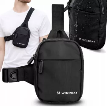 Wozinsky WMS-W1 mini torbica za pametni telefon, dva predala, črna