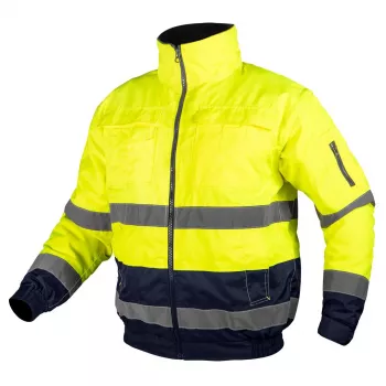 NEO TOOLS 81-714-M 3-v-1 visoko vidna izolirana delovna jakna, rumena/navy, velikost M