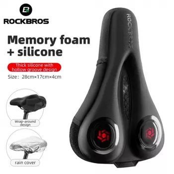 Rockbros LF044R prevleka za kolesarsko sedež z vodoodpornim dežnim pokrovom - črna in rdeča