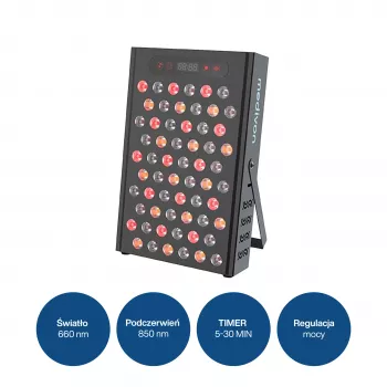 MEDIVON Lumera LED panel za svetlobno terapijo, rdeča in infrardeča svetloba, 120 LED, 630–1060 nm