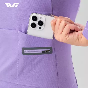ROCKBROS ženska kolesarska majica z dolgimi rokavi YPW065 TVI jesen/zima, vijolična, velikost L
