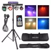 LIGHT4ME BEAM LASER STROBE LED PAR DERBY UV I - 4-v-1 večnamenska odrska luč z rdečim/zelenim laserjem, UV in krmiljenjem DMX