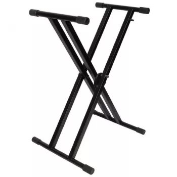 V-TONE DELUXE K1 dvojno prekrižano stojalo za klaviaturo X, črno, nosilnost 45 kg