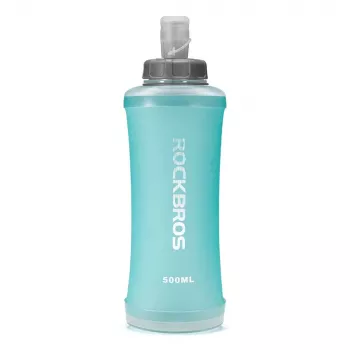 ROCKBROS Soft Flask 500 ml svetlo modra – zložljiva TPU steklenica za pitje za tek