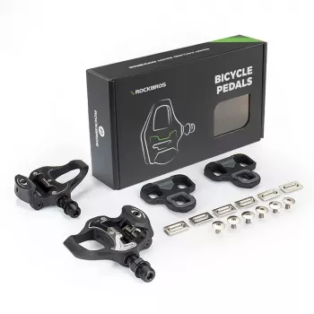 ROCKBROS LP-R ploščice za cestne čevlje, združljive z LOOK KEO – črne, 6° Float, najlonski kompozit, z montažnim materialom
