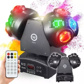 LIGHT4ME SID3 4-v-1 moving head večnamenska svetloba z RGBW LED, RGB laserjem, UV in strobom