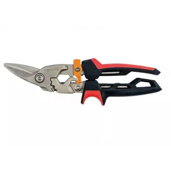 Fiskars PowerGear X levičarske škarje za pločevino, 20 mm zmogljivost rezanja, PTFE prevlečena rezila, FiberComp ročaji