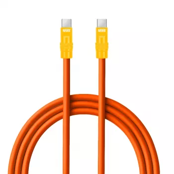 Newell kabel USB-C na USB-C 100W, 2m, silikon, oranžno-rumen