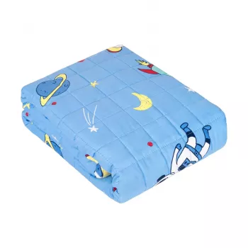 Utežna odeja REBEL PREMIUM za otroke, 100% bombaž, vzorec Cosmos, 100x150 cm, 4 kg