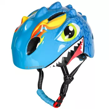 Otroška kolesarska čelada Wozinsky, motiv zmaja, lahka, 50-54 cm, modra