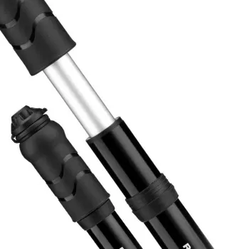 Mini ročna kolesarska tlačilka ROCKBROS 810PCS-HP z gibljivo cevjo za ventile Presta in Schrader - črna