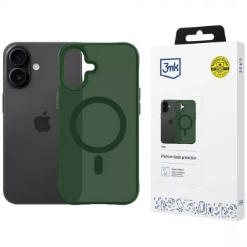 3MK Smoke MagCase za Apple iPhone 17 - zelena prosojna ovojnica MagSafe z vojaško zaščito pred padci