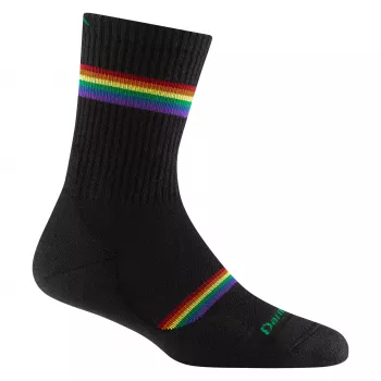 Darn Tough ženske nogavice Prism Micro Crew Lightweight Cushion - črne