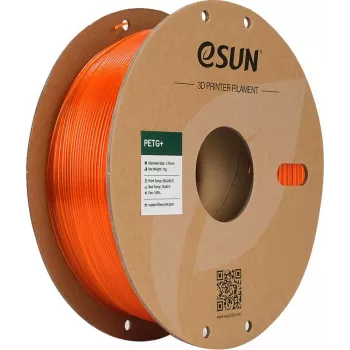 eSUN PETG+ filament 1,75 mm prozorno oranžen 1 kg papirni kolut