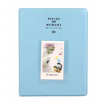 LOVEINSTANT velik foto album za 128 fotografij za Instax Mini 7 8 9 11 svetlo moder