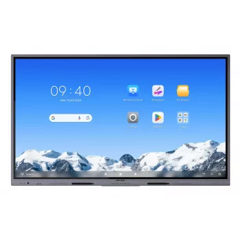 Hikvision DS-D5C75RB/A2L 75 inch 4K interaktivni zaslon, Android 14 (nadgradljiv na 16 EDLA), 40-točkovni IR-touch, 8GB RAM, 128GB shrambe, Wi-Fi 6, Bluetooth 5.2, 3x HDMI, USB-C, 2x15W zvočnika, 8-mikrofonski niz, VESA 800x400