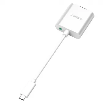 ORICO PTAV adapter USB-C na VGA in 3,5-mm avdio, Full HD 1080p, 15 cm, srebrn