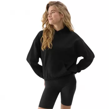 Ženski pulover s kapuco 4F F1057 Deep Black, velikost L