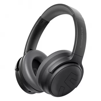 Soundpeats Space Pro brezžične naglavne slušalke s hibridnim ANC, LDAC, 61h baterija - črne