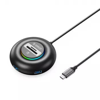 ORICO YXR5-C3 4-portno USB 3.0 zvezdišče z bralnikom kartic SD in MicroSD