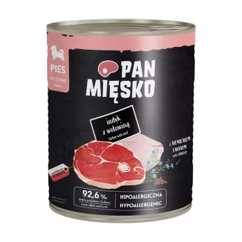 PAN MIĘSKO hrana za mladiče s puranom in govedino, mokra hrana 800g – popolna in uravnotežena, brez žit konzervirana hrana za mladiče vseh pasem