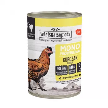 Wiejska Zagroda monoproteinska mokra hrana za mačke piščanec adult 400g