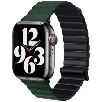 Beline Magnetic Pro zapestnica za Apple Watch 38/40/41mm, črna/zelena