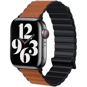 Beline Magnetic Pro zapestnica za Apple Watch 38/40/41mm, črna/rjava