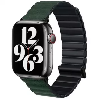 Beline Magnetic Pro zapestnica za Apple Watch 42/44/45/49mm, črna/zelena