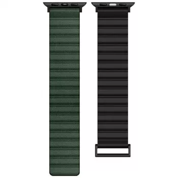 Beline Magnetic Pro zapestnica za Apple Watch 42/44/45/49mm, črna/zelena