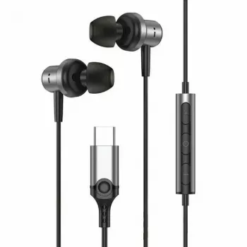 Beline ušesne slušalke USB-C SK193, črne