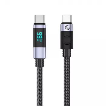 ORICO LDC2C kabel USB-C na USB-C PD 100W z LED prikazom, 480 Mbps, 2m, 2 kosa, črn