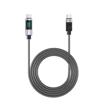 ORICO LDC2C kabel USB-C na USB-C PD 100W z LED prikazom, 480 Mbps, 2m, 2 kosa, črn
