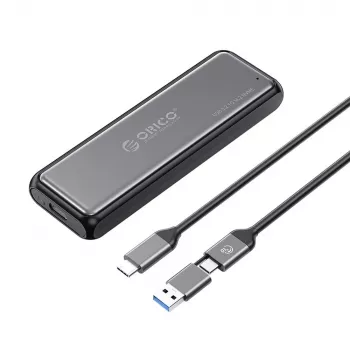 Orico DDM2-C3-G2 M.2 NVMe ohišje za SSD USB-A USB-C 3.2 10Gb/s sivo
