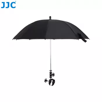 JJC dežnik za kamero s super-clamp držalom, odprtina čeljusti 63 mm, navoj 1/4 inch in 3/8 inch, črn