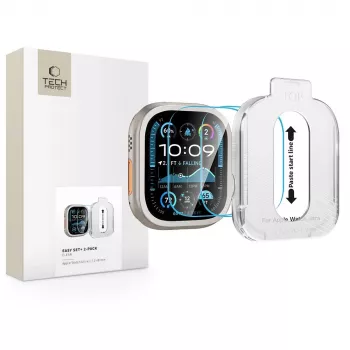Tech-Protect Easy Set+ zaščita zaslona za Apple Watch Ultra 1/2/3 (49 mm), 2 kosa