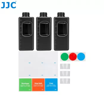 JJC 3-komplet 1L HDPE posod za shranjevanje kemikalij za fotografijo v temnici