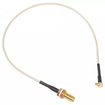 MikroTik ACMMCXRPSMA 0,26 m koaksialni kabel MMCX na RP-SMA moški, 50 ohmov, RG178, črn