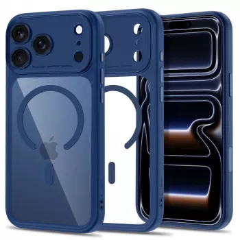 TECH-PROTECT MagPeak MagSafe prozorni ovitek za iPhone 17 Pro Max / 18 Pro Max – temno moder