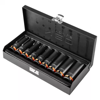 NEO TOOLS udarni nasadni ključi 1/2 inch pogon, E10-E24 zunanji Torx, set z 9, CrMo