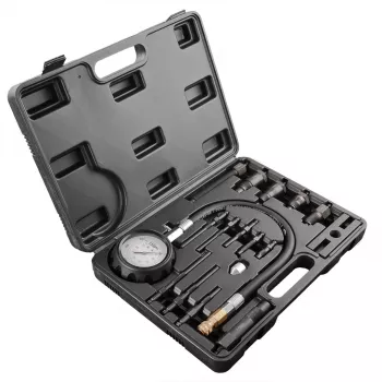 NEO TOOLS tester kompresijskega tlaka za dizelske motorje, 16-delni komplet (0-70 bar / 0-1000 PSI)