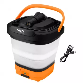 NEO TOOLS 12V baterijski visokotlačni čistilnik 5 bar z zložljivim vedrom in polnjenjem USB-C
