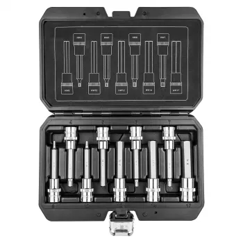 NEO TOOLS šesterokotni nastavki na nasadni ključ 100 mm, set 9 delov