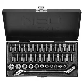 NEO TOOLS komplet nasadnih ključev 1/4 inch, 41 kosov