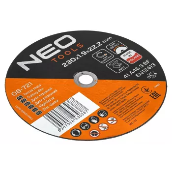 NEO TOOLS rezalna plošča za kovino/INOX 230 x 1,9 x 22,2 mm, 41 A46-S-BF, 25 kosov