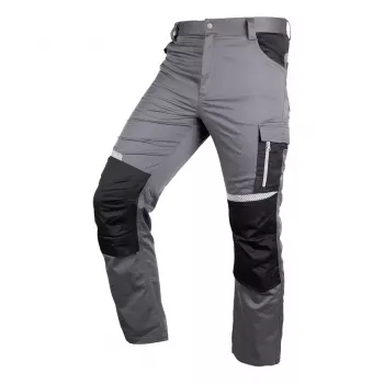 NEO TOOLS Mix&Match delovne hlače, sivo-črne, velikost S