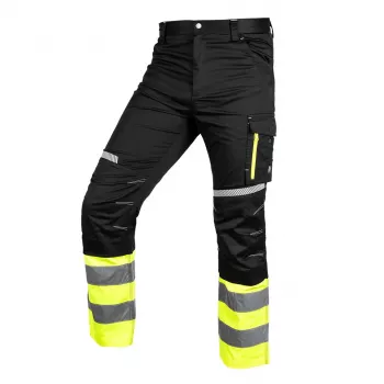 NEO TOOLS 81-795-L opozorilne hlače, črno-rumene, velikost L, EN ISO 20471 razred 1, odsevne, zaščita kolen