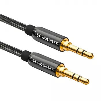 Wozinsky univerzalni 3,5-mm AUX avdio kabel 2x vtič 1,5 m črn