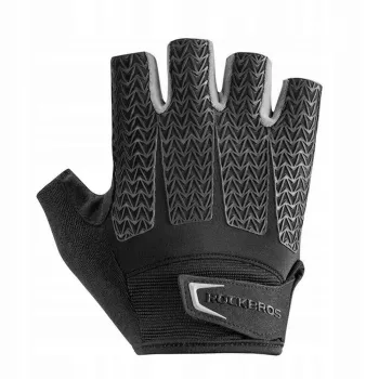 RockBros S169BGR XL kolesarske rokavice brez prstov z gel blazinicami - sive