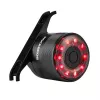 ROCKBROS Q1 zadnja kolesarska luč, 7 LED barv, s kablom USB-C, črna